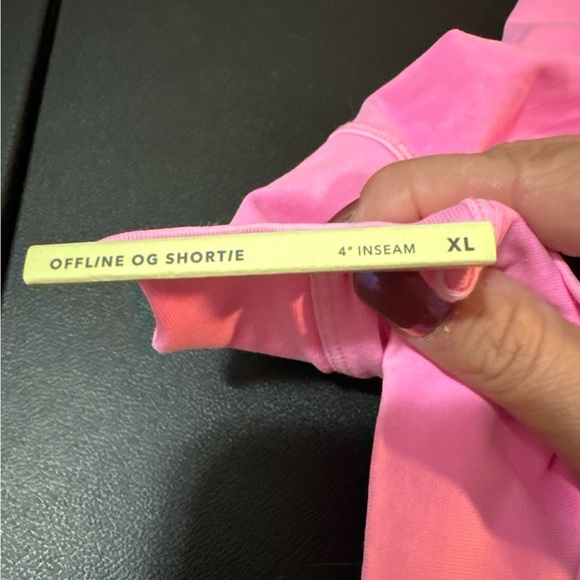 Offline by Aerie High-waist OG Shortie Pink Women's Shorts - Picture 4 of 4